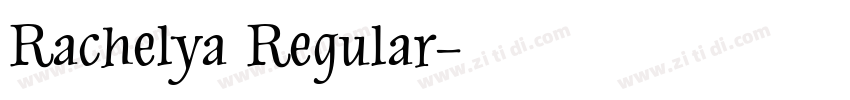 Rachelya Regular字体转换